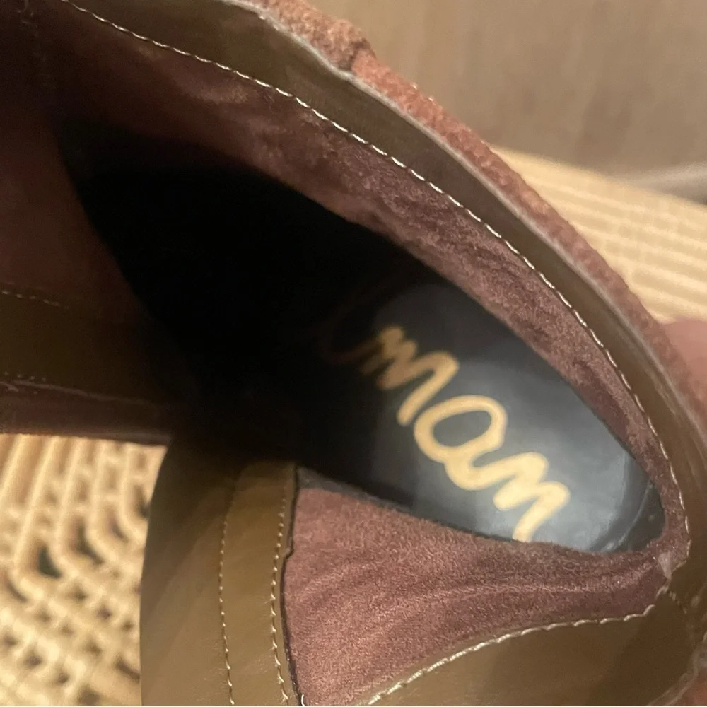 Sam Edelman Tan Suede Leather Heeled Ankle Boot Women's Size 10